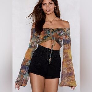 Nasty gal long sleeve crop top